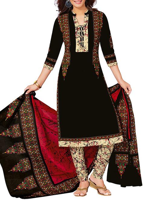 black dress cotton printed material - 11261275 - Very Small Image - 1