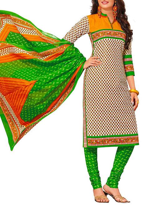 multi colored printed cotton dress material - 11261285 - Very Small Image - 1