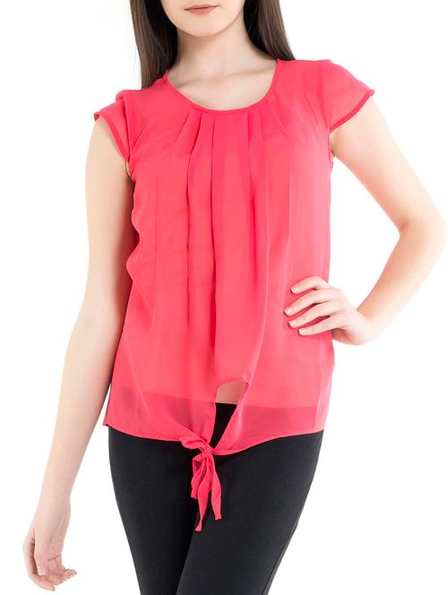 pink georgette top - 11268389 - Very Small Image - 1
