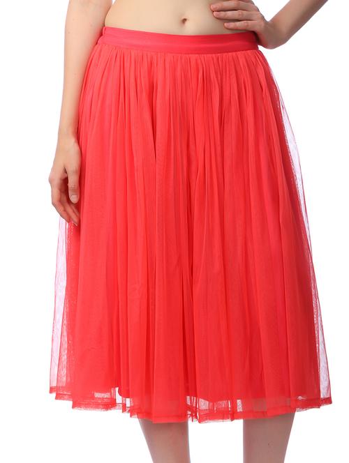 orange net flared skirts - 11269420 - Very Small Image - 1