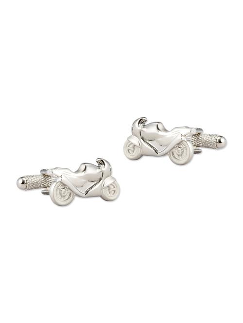 silver metal bike cufflink - 11270927 - Very Small Image - 1