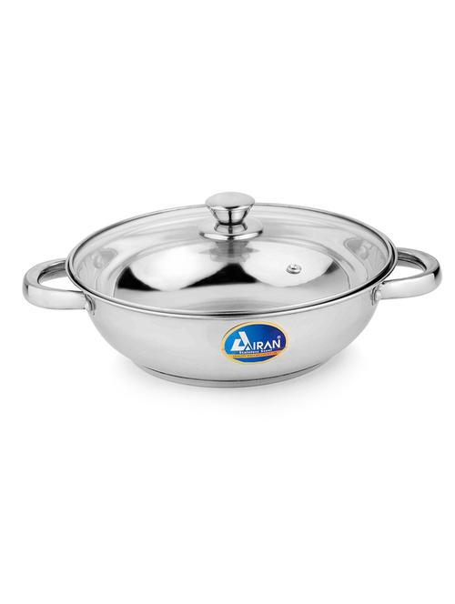 airan silver stainless steel 2 l induction base kadhai - 11271632 - Very Small Image - 1