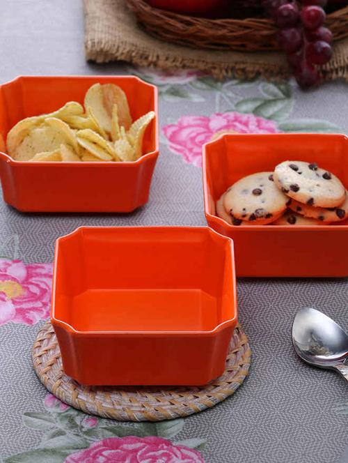 machi orange melamine 500 ml designer bowl - set of 6 - 11271687 - Very Small Image - 1