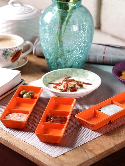 machi orange melamine sauce dish - set of 6 - 11271689 - Very Small Image - 1