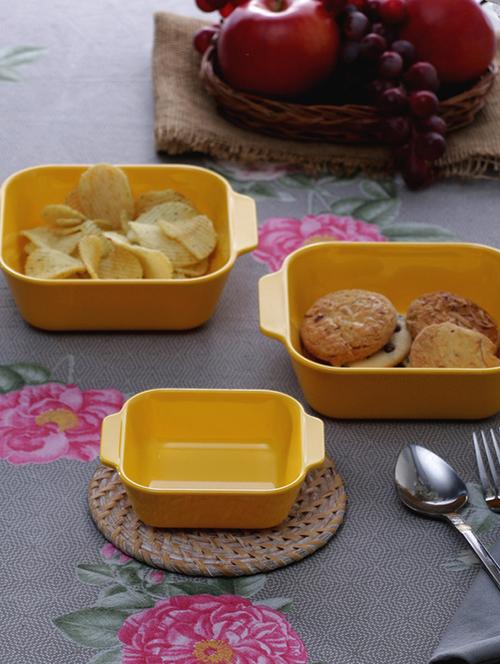 machi yellow melamine snack bowl - set of 4 - 11271709 - Very Small Image - 1