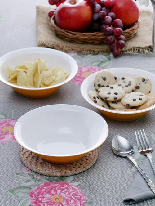 machi yellow melamine snack serving bowl - set of 4 - 11271710 - Very Small Image - 1