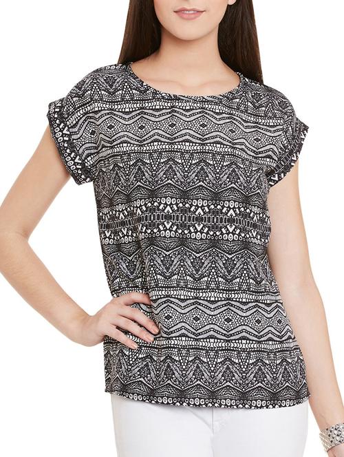 black crepe regular top - 11275283 - Very Small Image - 1