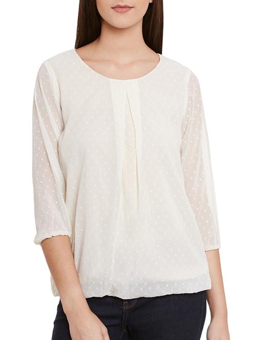 dobby pleated blouson top - 11275293 - Very Small Image - 1