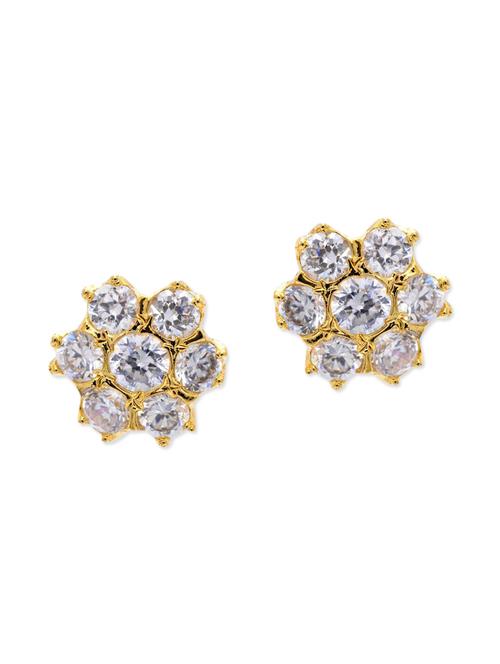embellished brass studs earrings - 11275653 - Very Small Image - 1