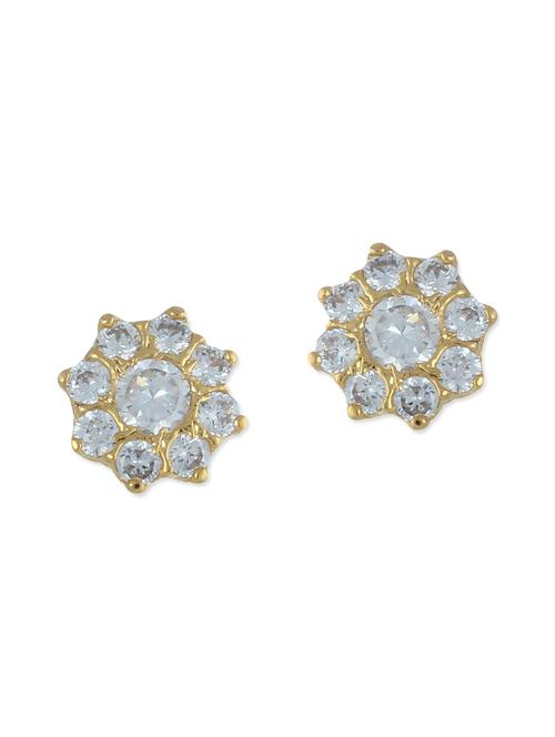 gold toned brass studs earrings - 11275687 - Very Small Image - 1