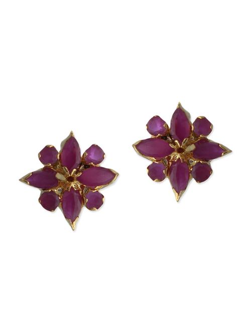 purple embellished brass studs - 11275703 - Very Small Image - 1
