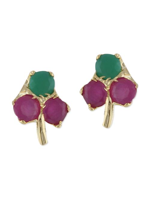 multicolored brass studs earrings - 11275706 - Very Small Image - 1
