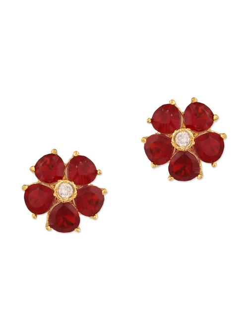 red brass studs earring - 11275854 - Very Small Image - 1