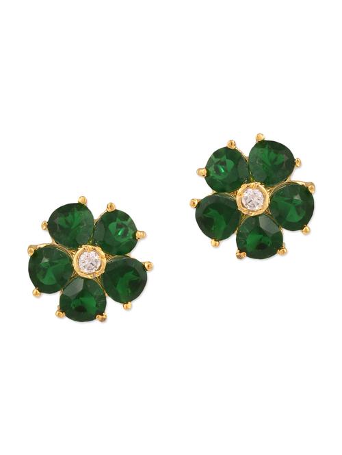 green brass studs earring - 11275856 - Very Small Image - 1