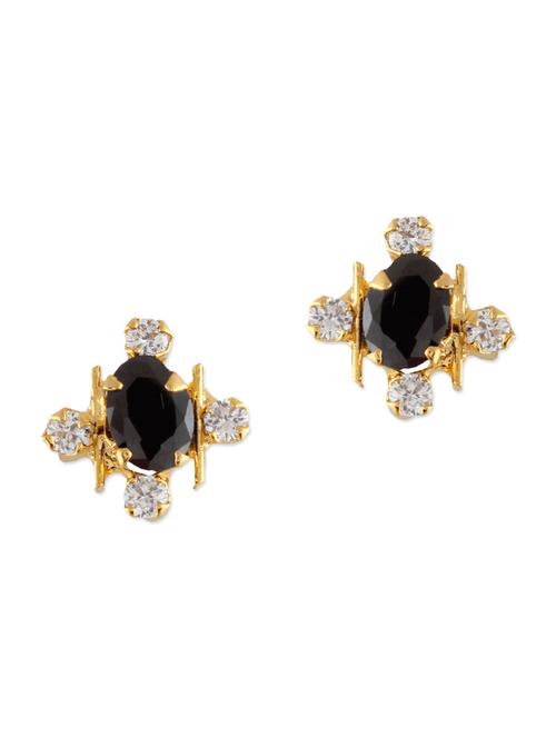 black brass studs earrings - 11275866 - Very Small Image - 1