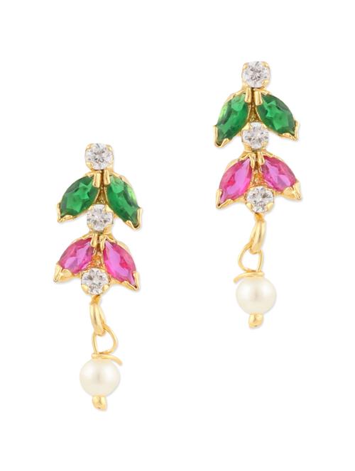 multi colored brass drop earrings - 11275877 - Very Small Image - 1