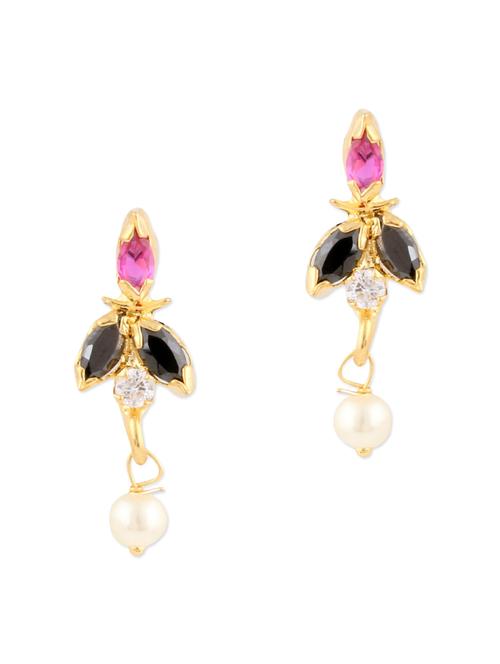 multi colored brass drop earrings - 11275883 - Very Small Image - 1