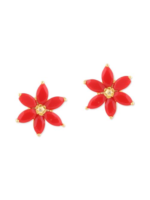 red brass studs earrings - 11275904 - Very Small Image - 1