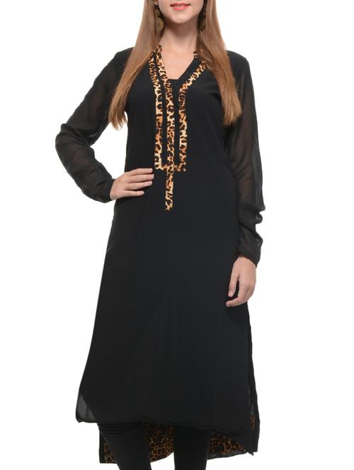 black georgette kurta - 11278873 - Very Small Image - 1