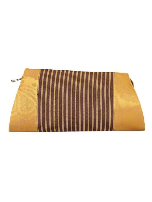 gold silk embroidered clutch - 11279118 - Very Small Image - 1