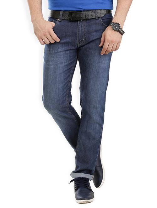 blue color, cotton regular jeans - 11279503 - Very Small Image - 1