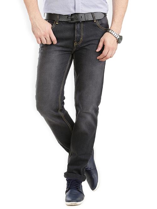 charcoal color, cotton regular jeans - 11279507 - Very Small Image - 1