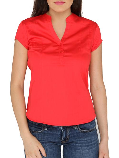 red cotton regular top - 11279700 - Very Small Image - 1