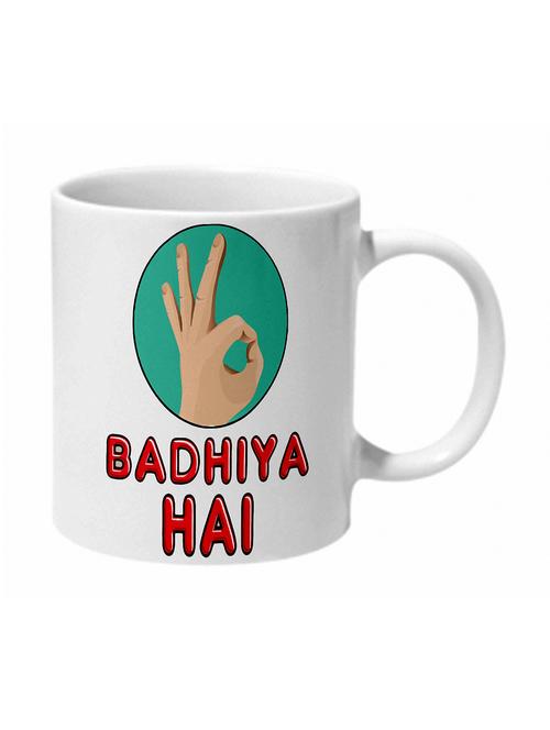 mooch wale desi style badhiya hai ceramic mug - 11280371 - Very Small Image - 1