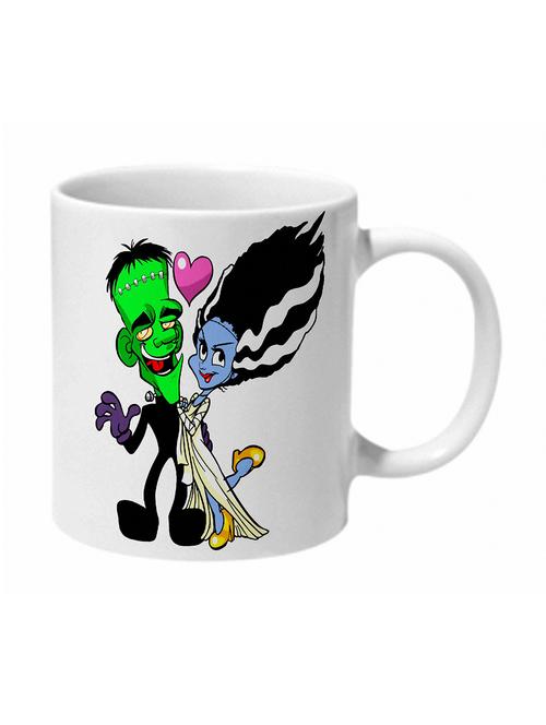 mooch wale mr and mrs frankenstein ceramic mug - 11280582 - Very Small Image - 1