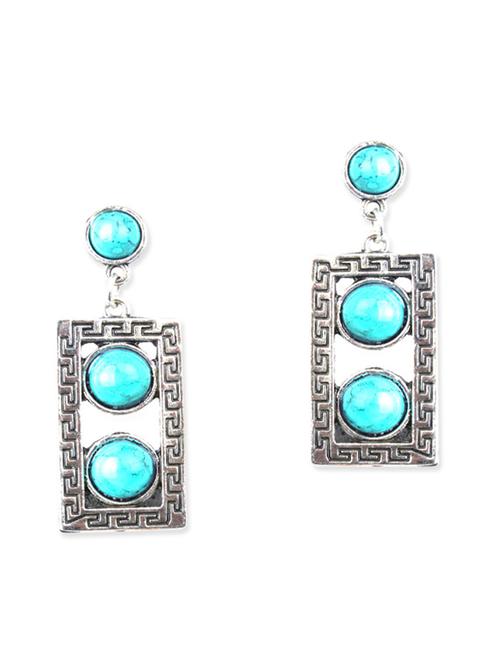 blue brass drop earrings - 11280806 - Very Small Image - 1