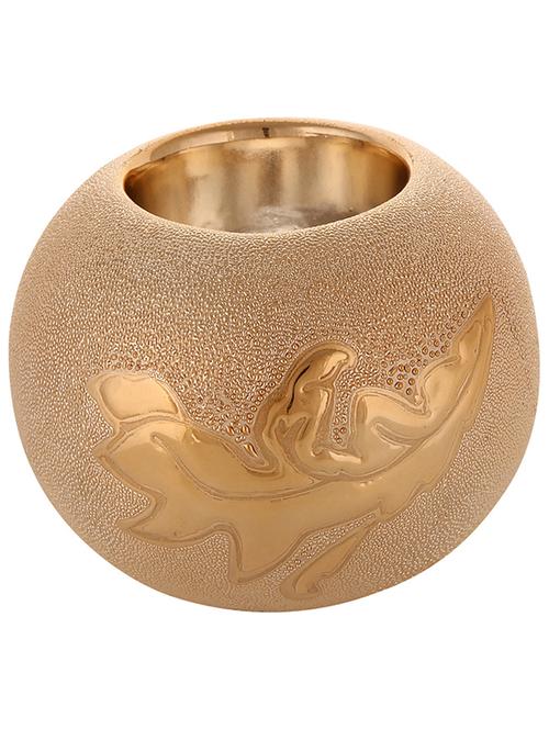 plush plaza golden ceramic globe tea light holder - 11281708 - Very Small Image - 1