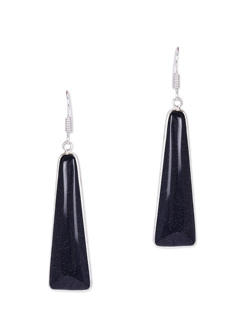 black metal drop earrings - 11282706 - Very Small Image - 1