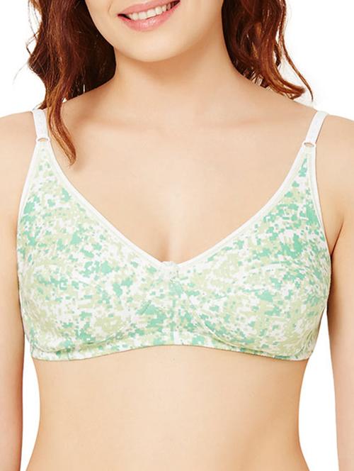 cream printed cotton bra - 11285103 - Very Small Image - 1