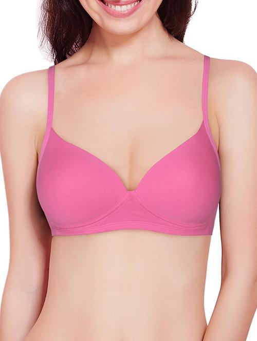 pink cotton tshirt bra - 11285265 - Very Small Image - 1