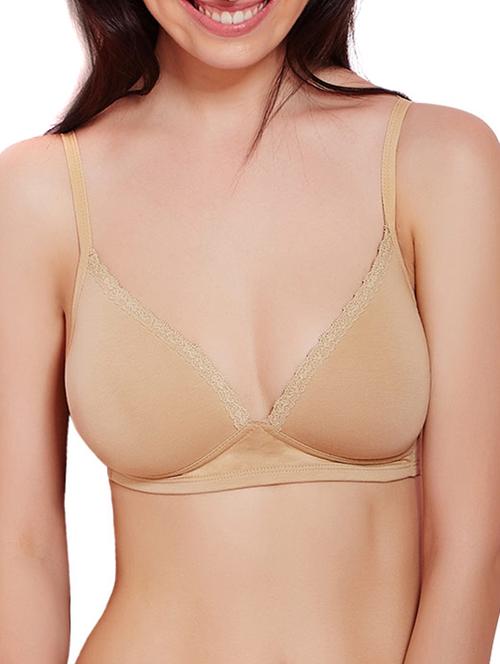 beige cotton tshirt bra - 11285336 - Very Small Image - 1