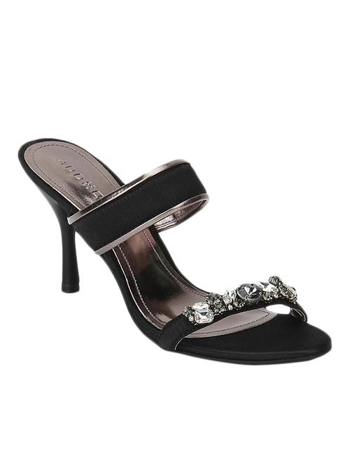 black leatherette heel sandal - 11286853 - Very Small Image - 1