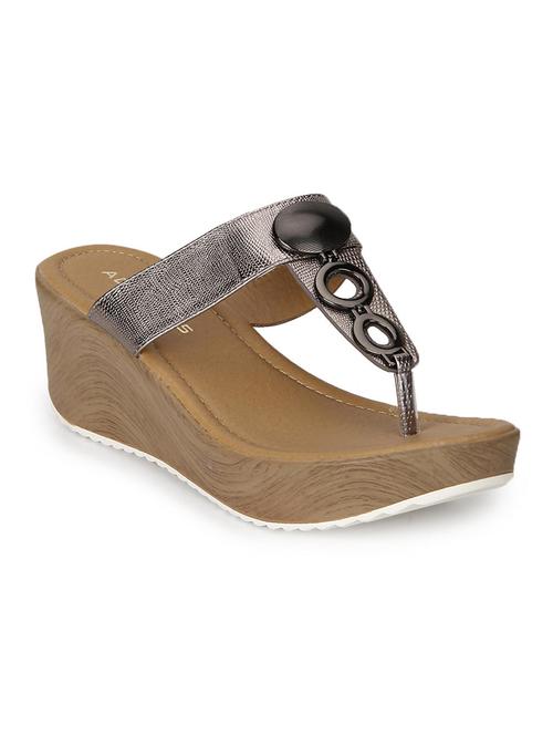 black leatherette wedge - 11286858 - Very Small Image - 1