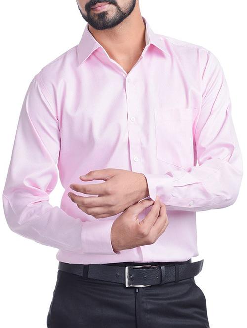 pink cotton formal shirt - 11289860 - Very Small Image - 1