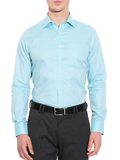 light blue solid formal shirt - 11289866 - Very Small Image - 1