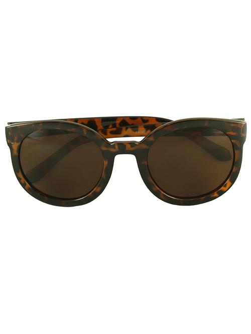 brown animal print round sunglass - 11294353 - Very Small Image - 1