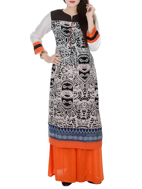 black printed cotton kurta - 11294389 - Very Small Image - 1