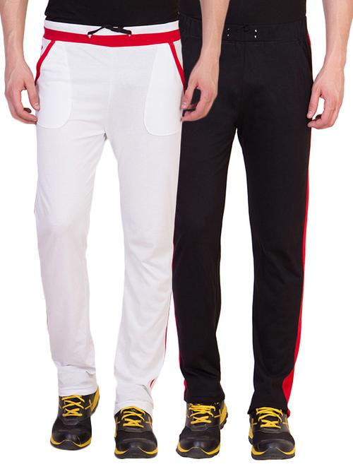 multi colored cotton ankle length track pant - 11294438 - Very Small Image - 1