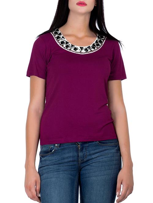 purple viscose top - 11297577 - Very Small Image - 1