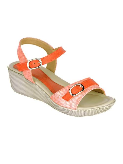 orange leatherette sandal - 11301255 - Very Small Image - 1
