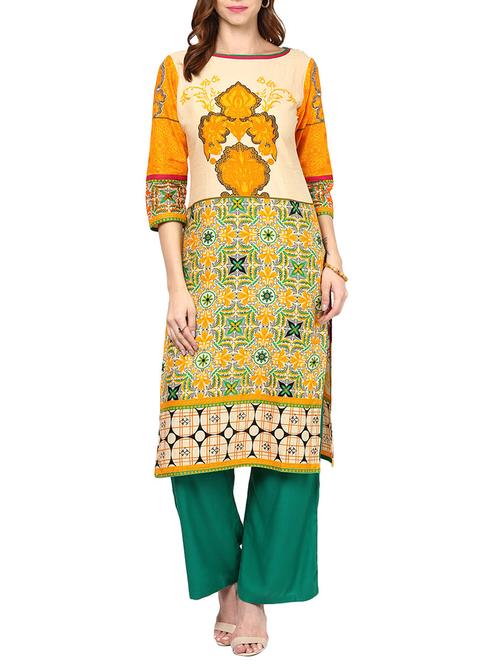 multi colored cotton kurta - 11302349 - Very Small Image - 1