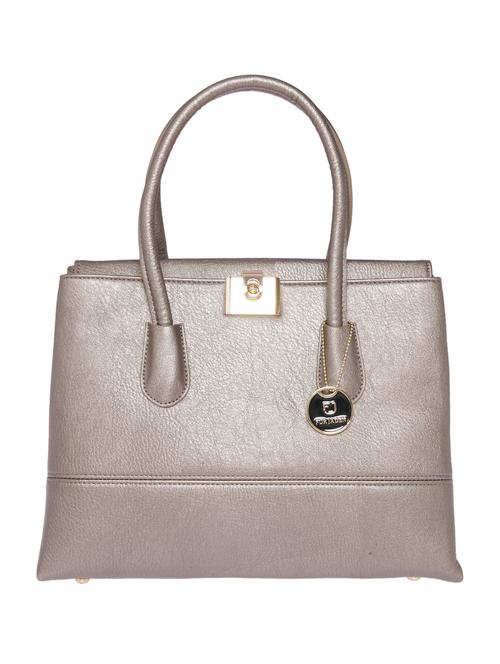 solid grey leatherette handbag - 11307592 - Very Small Image - 1