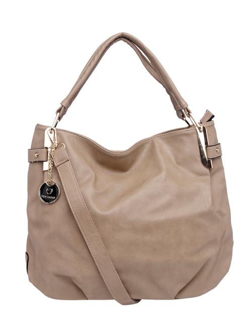 solid beige leatherette handbag - 11307598 - Very Small Image - 1