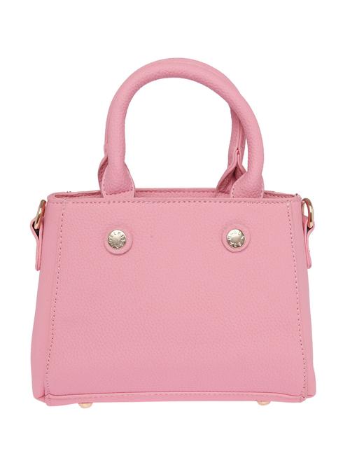 solid pink leatherette handbag - 11307653 - Very Small Image - 1