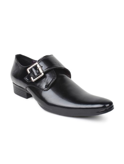 black leatherette monk strap - 11311073 - Very Small Image - 1