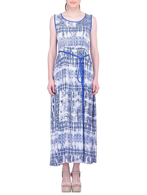 blue rayon maxi dress - 11311651 - Very Small Image - 1